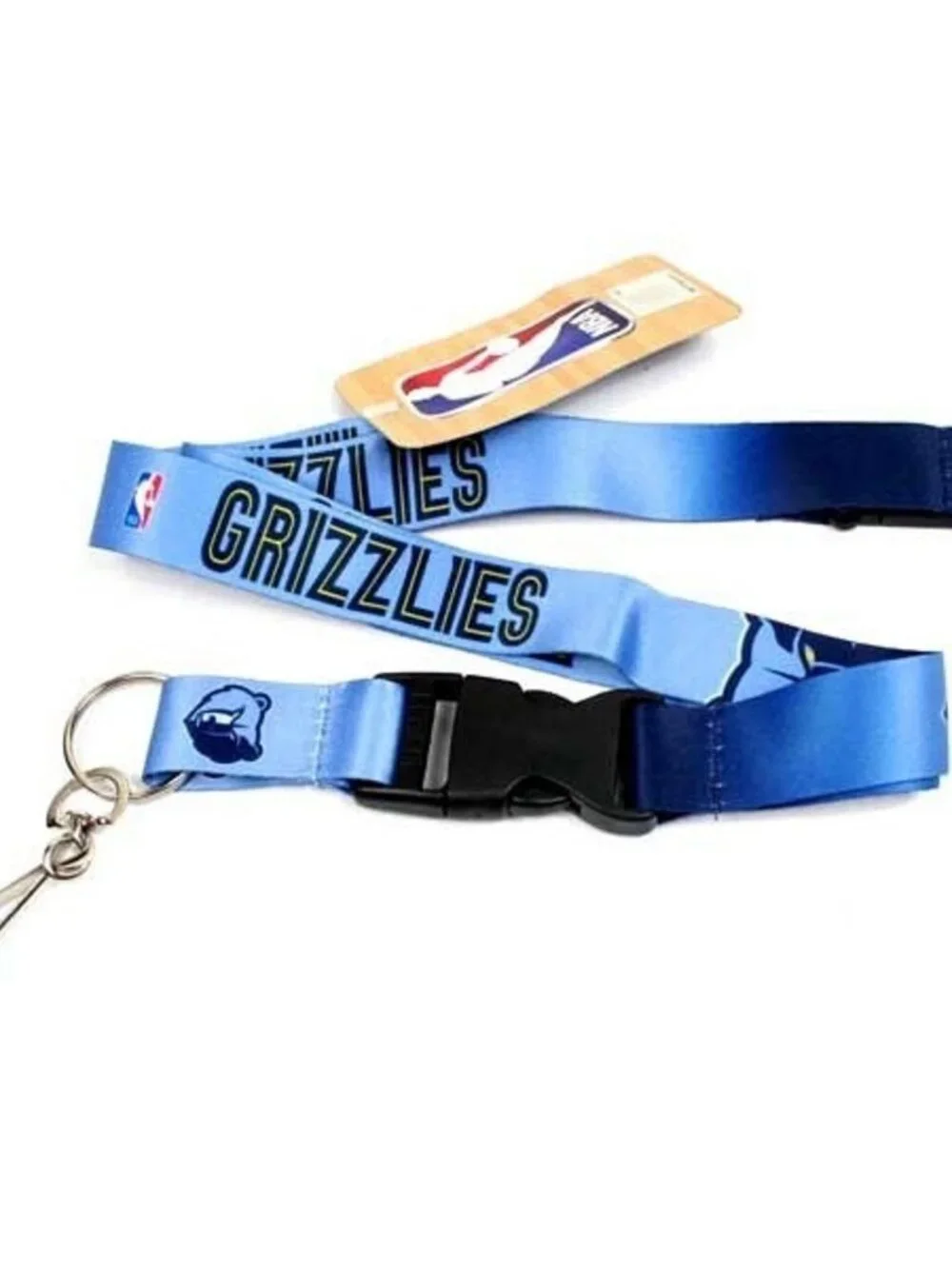 Memphis Grizzlies Crossover Lanyard & Keychain - Official NBA Merchandise